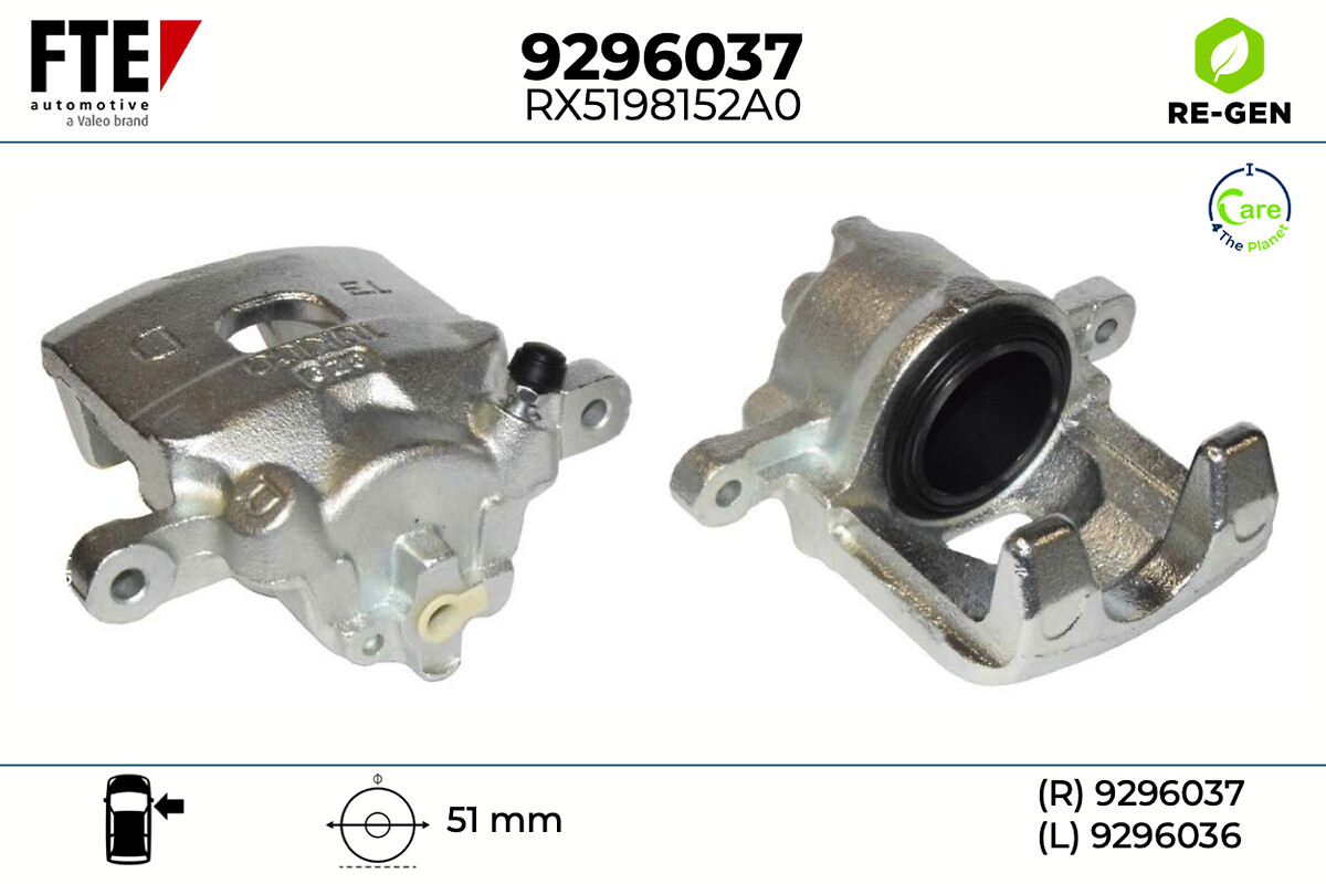 Étrier de frein FTE automotive GmbH ref. 9296037