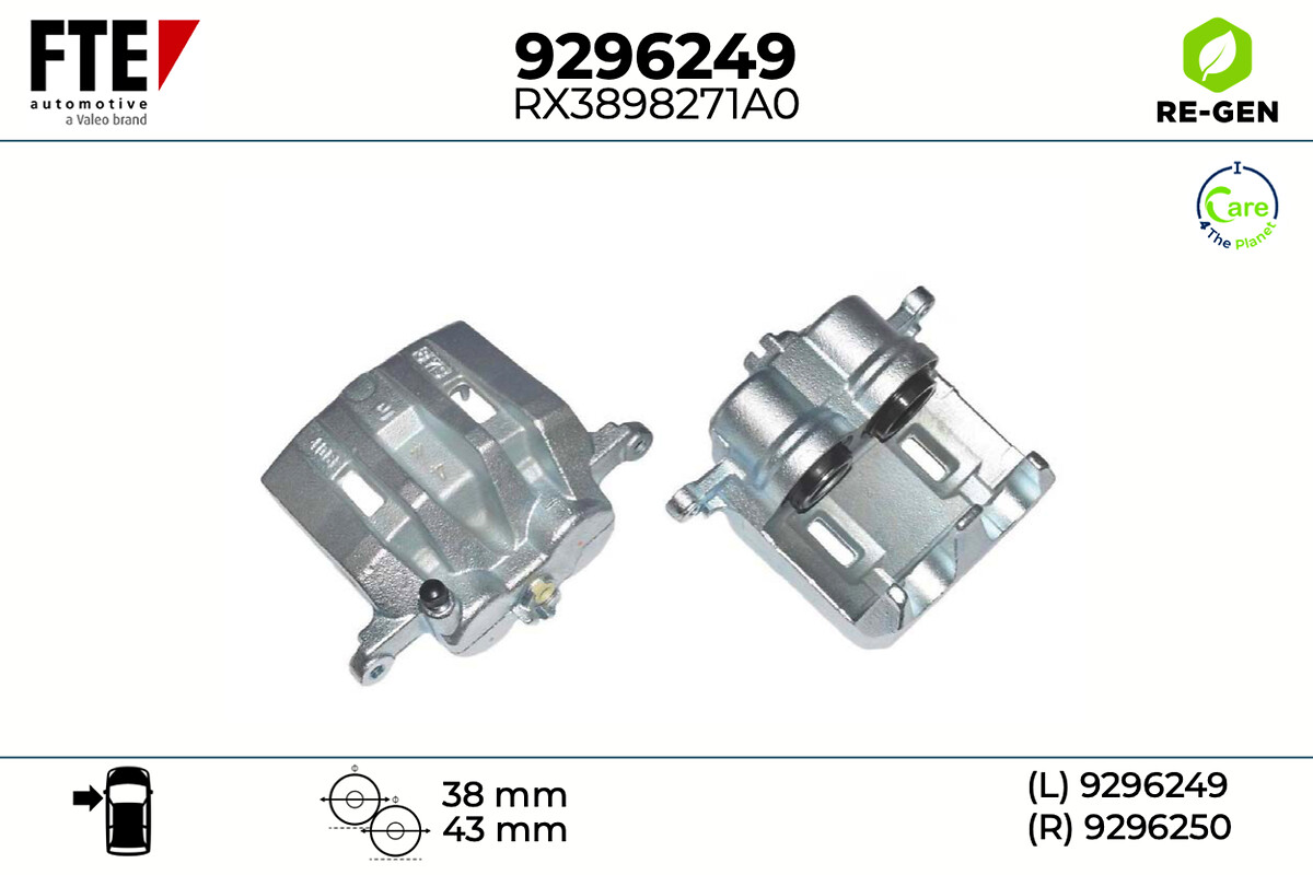 Étrier de frein FTE automotive GmbH ref. 9296249