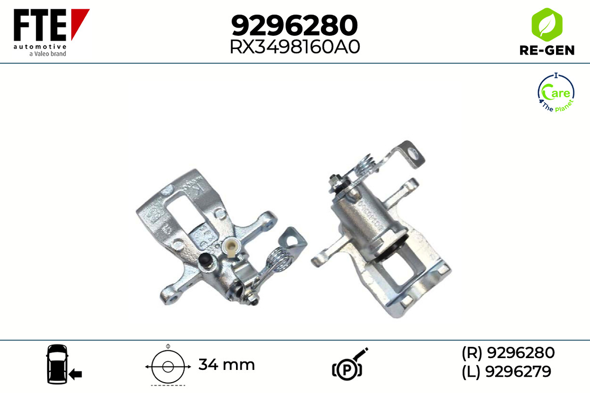 Étrier de frein FTE automotive GmbH ref. 9296280