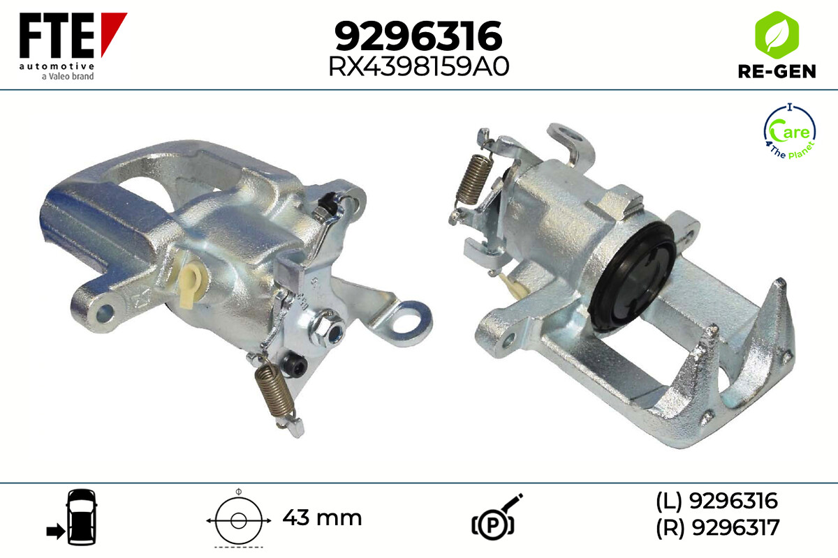 Étrier de frein FTE automotive GmbH ref. 9296316