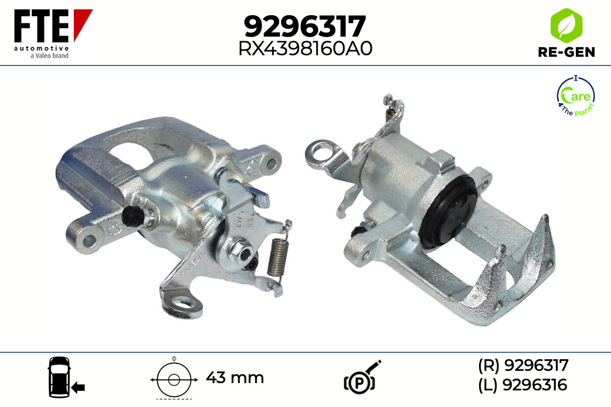 Étrier de frein FTE automotive GmbH ref. 9296317