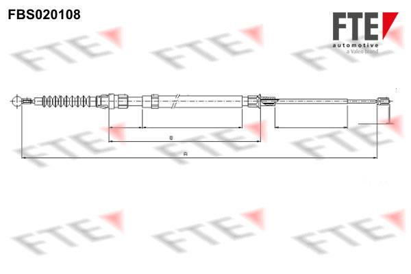 Câble de frein à main (Câble de frein à main) FTE automotive GmbH ref. 9250012