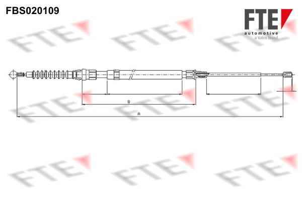 Câble de frein à main (Câble de frein à main) FTE automotive GmbH ref. 9250013
