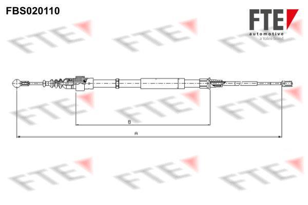 Câble de frein à main (Câble de frein à main) FTE automotive GmbH ref. 9250015