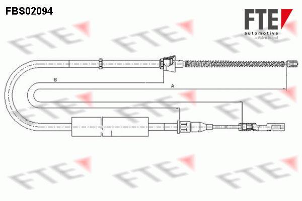 Câble de frein à main (Câble de frein à main) FTE automotive GmbH ref. 9250094