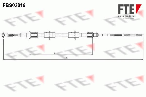Câble de frein à main (Câble de frein à main) FTE automotive GmbH ref. 9250108