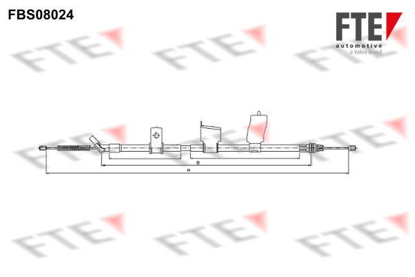 Câble de frein à main (Câble de frein à main) FTE automotive GmbH ref. 9250230