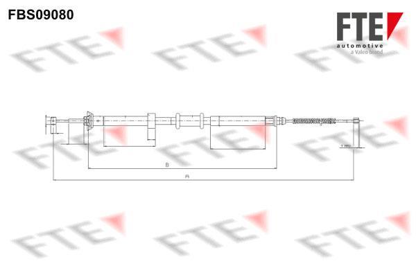 Câble de frein à main (Câble de frein à main) FTE automotive GmbH ref. 9250300