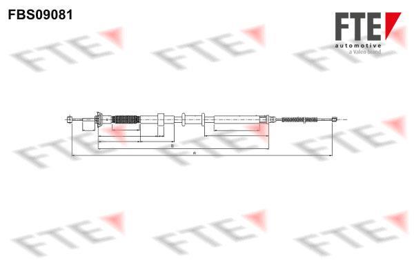Câble de frein à main (Câble de frein à main) FTE automotive GmbH ref. 9250301