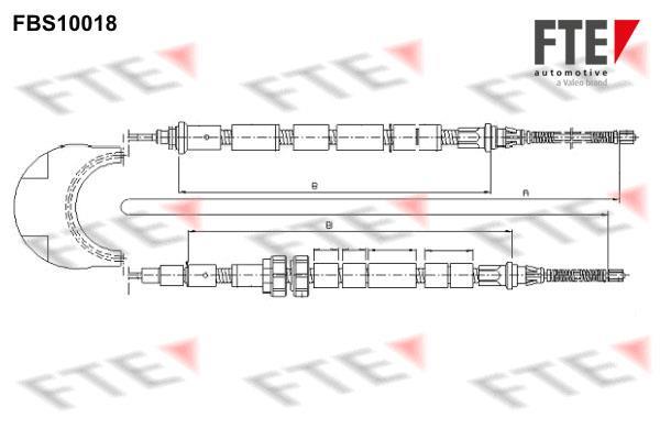 Câble de frein à main (Câble de frein à main) FTE automotive GmbH ref. 9250673
