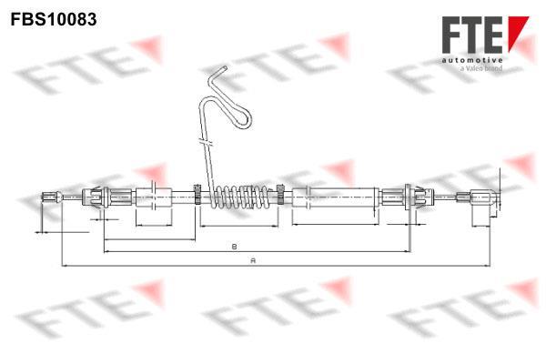 Câble de frein à main (Câble de frein à main) FTE automotive GmbH ref. 9250374