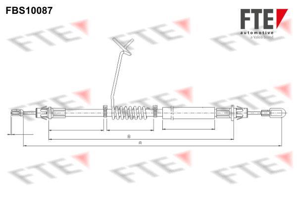 Câble de frein à main (Câble de frein à main) FTE automotive GmbH ref. 9250378
