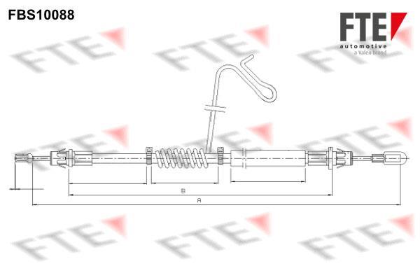 Câble de frein à main (Câble de frein à main) FTE automotive GmbH ref. 9250379