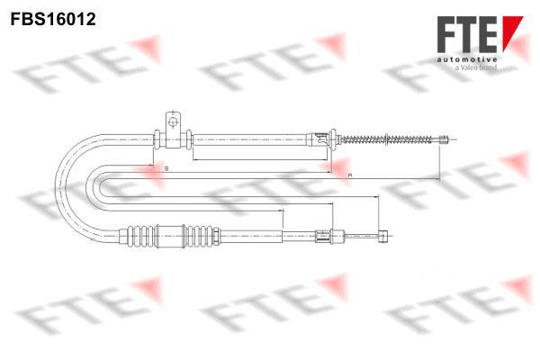 Câble de frein à main (Câble de frein à main) FTE automotive GmbH ref. 9250416