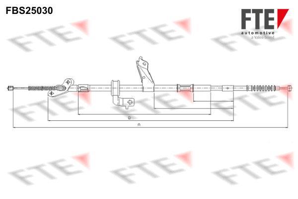 Câble de frein à main (Câble de frein à main) FTE automotive GmbH ref. 9250619