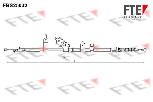 Câble de frein à main (Câble de frein à main) FTE automotive GmbH ref. 9250621