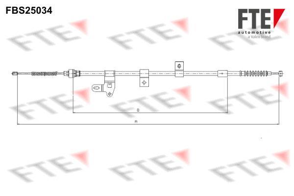 Câble de frein à main (Câble de frein à main) FTE automotive GmbH ref. 9250623