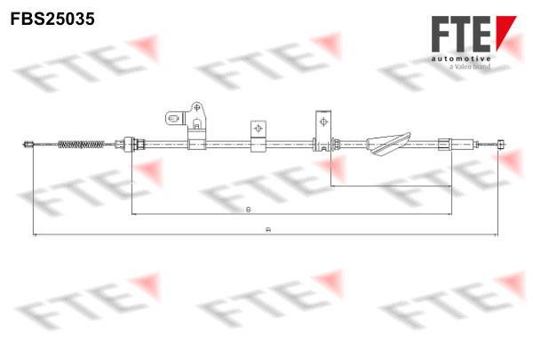 Câble de frein à main (Câble de frein à main) FTE automotive GmbH ref. 9250624