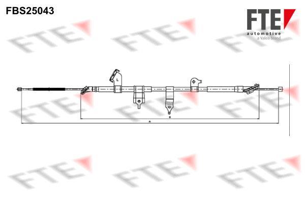 Câble de frein à main (Câble de frein à main) FTE automotive GmbH ref. 9250632