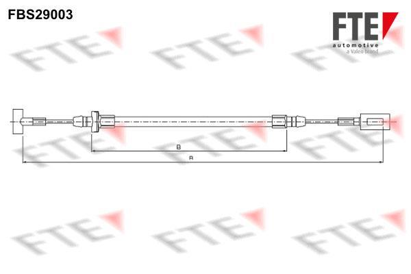 Câble de frein à main (Câble de frein à main) FTE automotive GmbH ref. 9250656