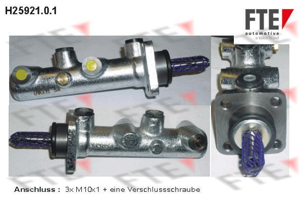 Maître-cylindre de frein FTE automotive GmbH 9220376