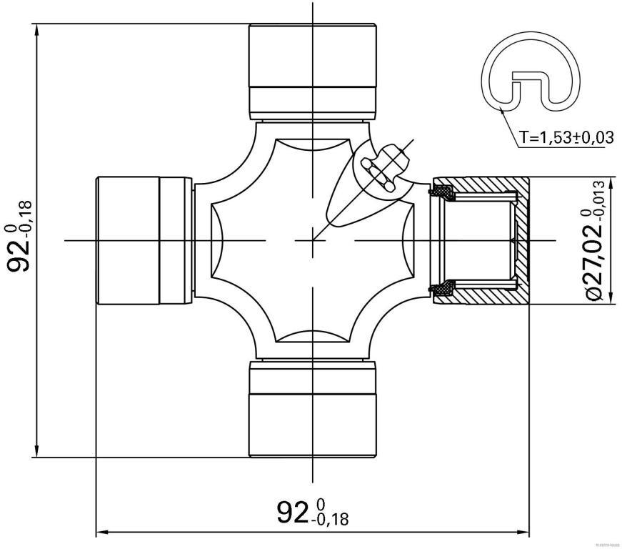 Joint, arbre longitudinal HERTH+BUSS JAKOPARTS J2922013