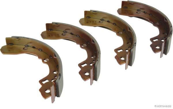 Jeu de 4 mâchoires de frein (Garniture de frein à tambour) HERTH+BUSS JAKOPARTS ref. J3500301