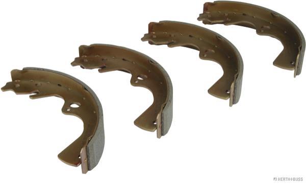 Jeu de 4 mâchoires de frein (Garniture de frein à tambour) HERTH+BUSS JAKOPARTS ref. J3500307