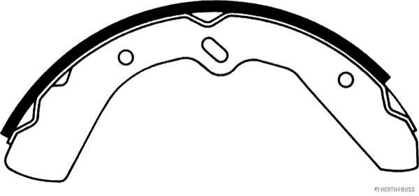 Jeu de 4 mâchoires de frein HERTH+BUSS JAKOPARTS J3500320