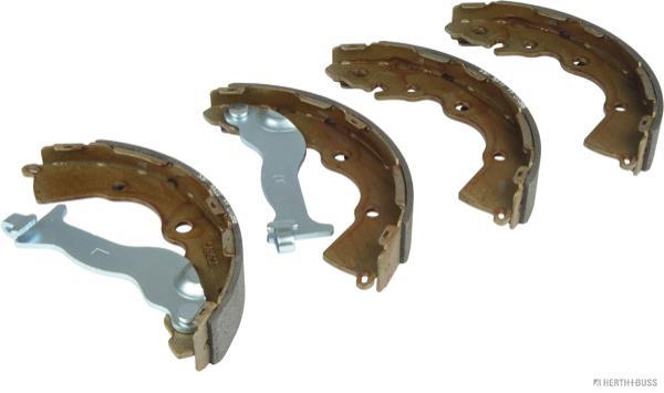 Jeu de 4 mâchoires de frein (Garniture de frein à tambour) HERTH+BUSS JAKOPARTS ref. J3500334