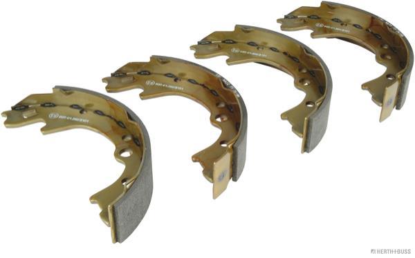 Jeu de 4 mâchoires de frein (Garniture de frein à tambour) HERTH+BUSS JAKOPARTS ref. J3500534