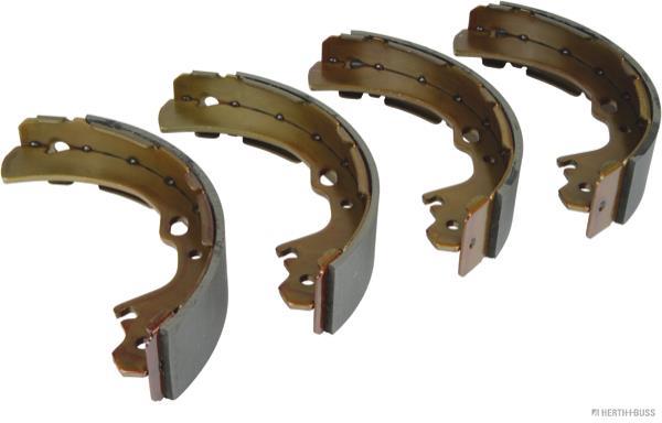 Jeu de 4 mâchoires de frein (Garniture de frein à tambour) HERTH+BUSS JAKOPARTS ref. J3501038