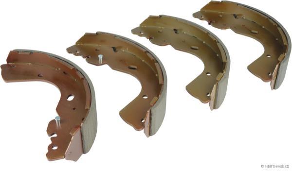 Jeu de 4 mâchoires de frein (Garniture de frein à tambour) HERTH+BUSS JAKOPARTS ref. J3501053