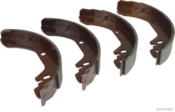 Jeu de 4 mâchoires de frein (Garniture de frein à tambour) HERTH+BUSS JAKOPARTS ref. J3501059