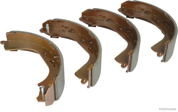 Jeu de 4 mâchoires de frein (Garniture de frein à tambour) HERTH+BUSS JAKOPARTS ref. J3502005