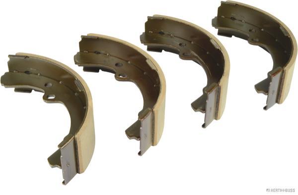 Jeu de 4 mâchoires de frein (Garniture de frein à tambour) HERTH+BUSS JAKOPARTS ref. J3502015