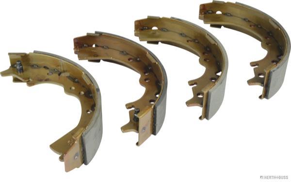 Jeu de 4 mâchoires de frein (Garniture de frein à tambour) HERTH+BUSS JAKOPARTS ref. J3502037