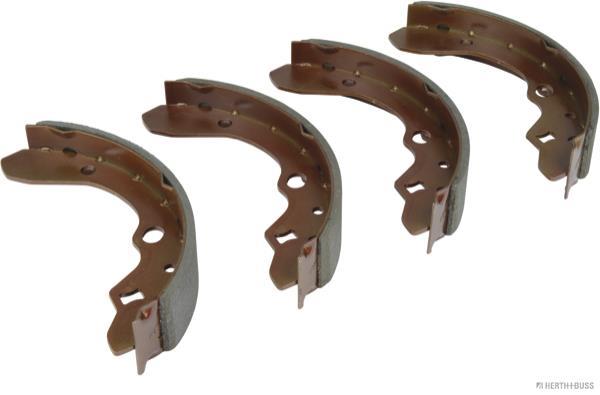Jeu de 4 mâchoires de frein (Garniture de frein à tambour) HERTH+BUSS JAKOPARTS ref. J3503036