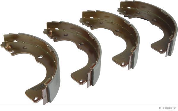 Jeu de 4 mâchoires de frein (Garniture de frein à tambour) HERTH+BUSS JAKOPARTS ref. J3503043