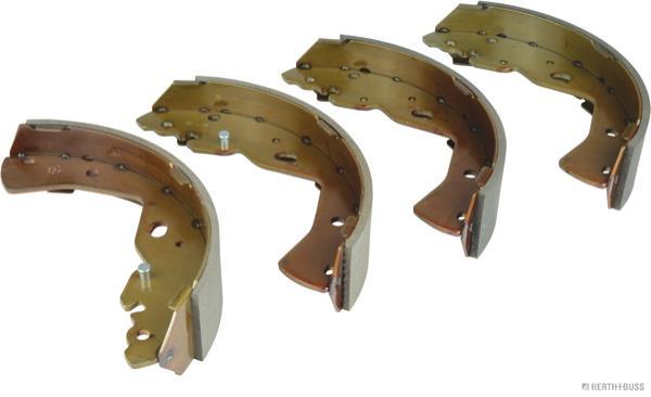 Jeu de 4 mâchoires de frein (Garniture de frein à tambour) HERTH+BUSS JAKOPARTS ref. J3503050