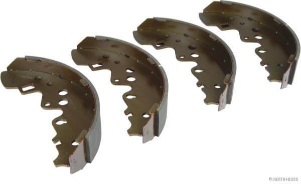 Jeu de 4 mâchoires de frein (Garniture de frein à tambour) HERTH+BUSS JAKOPARTS ref. J3503054