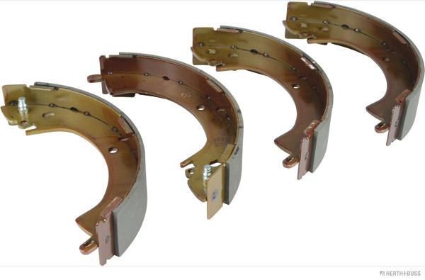 Jeu de 4 mâchoires de frein (Garniture de frein à tambour) HERTH+BUSS JAKOPARTS ref. J3505001