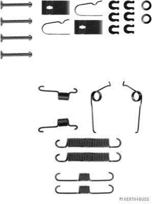 Kit d'accessoires pour mâchoire de frein à tambour HERTH+BUSS JAKOPARTS ref. J3566000