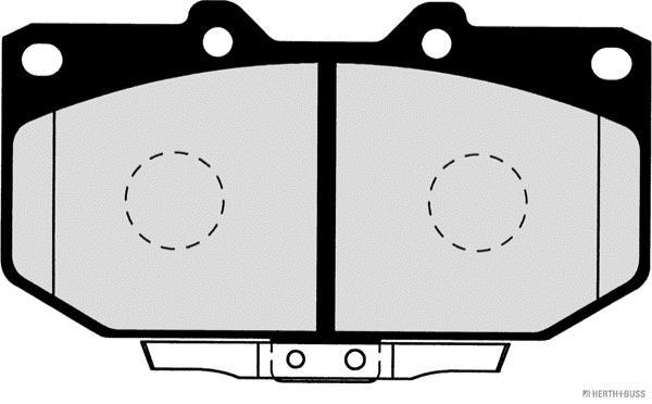 Jeu de 4 plaquettes de frein HERTH+BUSS JAKOPARTS J3601058