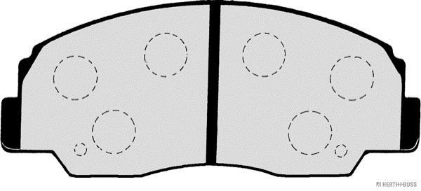 Jeu de 4 plaquettes de frein HERTH+BUSS JAKOPARTS ref. J3606007