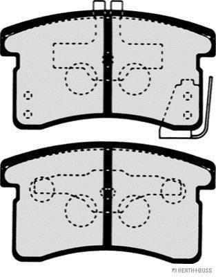 Jeu de 4 plaquettes de frein HERTH+BUSS JAKOPARTS J3606010