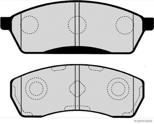 Jeu de 4 plaquettes de frein HERTH+BUSS JAKOPARTS J3607011