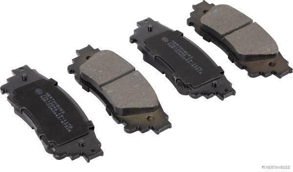 Jeu de 4 plaquettes de frein HERTH+BUSS JAKOPARTS J3612046