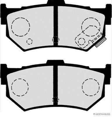 Jeu de 4 plaquettes de frein HERTH+BUSS JAKOPARTS ref. J3618000