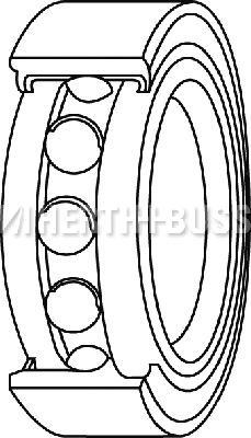 Rolamento de roda HERTH+BUSS JAKOPARTS ref. J4712000